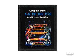 Atari 2600 3-D Tic-Tac-Toe Game Cartridge PAL