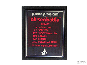 Atari 2600 Air Sea Battle Text Label Game Cartridge NTSC