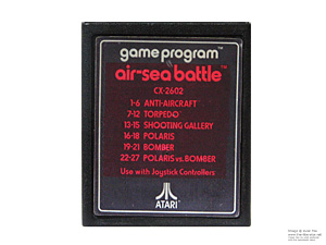 Atari 2600 Air Sea Battle Text Label Game Cartridge NTSC Atari 2600 Air Sea Battle Text Label Game Cartridge NTSC