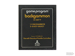 Atari 2600 Backgammon Text Label Game Cartridge PAL Atari 2600 Backgammon Text Label Game Cartridge PAL