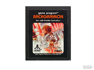 Atari 2600 Backgammon Game Cartridge PAL