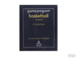 Atari 2600 Basketball Text Label Game Cartridge PAL