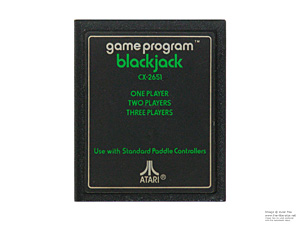 Atari 2600 Blackjack Text Label Game Cartridge NTSC Atari 2600 Blackjack Text Label Game Cartridge NTSC