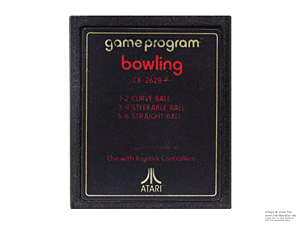 Atari 2600 Bowling Text Label Game Cartridge PAL