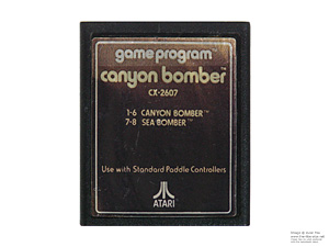 Atari 2600 Canyon Bomber Text Label Game Cartridge NTSC