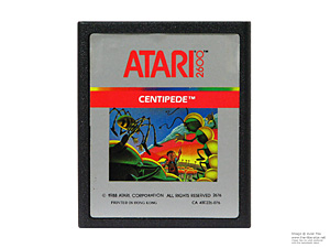 Atari 2600 Centipede 1988 Silver Label Hong Kong Game Cartridge PAL