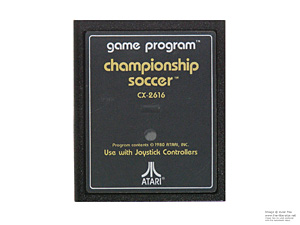 Atari 2600 Championship Soccer Text Label Game Cartridge NTSC
