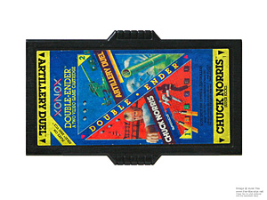 Atari 2600 Chuck Norris and Atillery Duel XONOX Double Ender Game Cartridge PAL