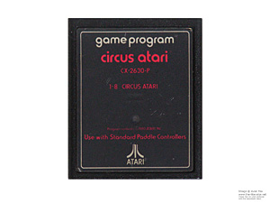 Atari 2600 Circus Atari Text Label Game Cartridge PAL