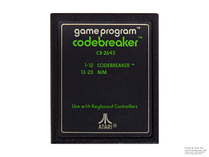 Atari 2600 Codebreaker Text Label Game Cartridge NTSC Atari 2600 Codebreaker Text Label Game Cartridge NTSC