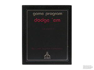 Atari 2600 Dodge 'em Text Label Game Cartridge PAL