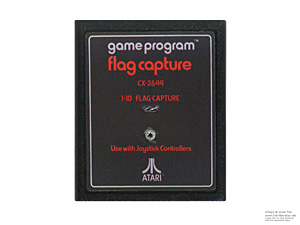 Atari 2600 Flag Capture Text Label NTSC Game Cartridge NTSC