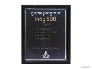 Atari 2600 Indy 500 Text Label Game Cartridge PAL