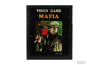 Atari 2600 Mafia Game Cartridge Rainbow Vision PAL