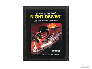 Atari 2600 Night Driver Game Cartridge PAL