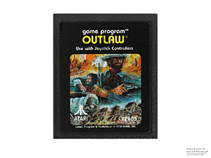 Atari 2600 Outlaw Game Cartridge PAL