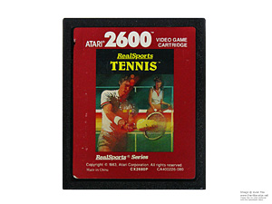 Atari 2600 Realsports Tennis Red Label Game Cartridge PAL