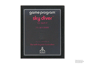 Atari 2600 Sky Diver Text Label Game Cartridge PAL