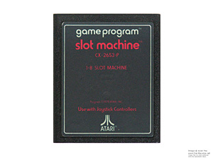 Atari 2600 Slot Machine Text Label Game Cartridge PAL