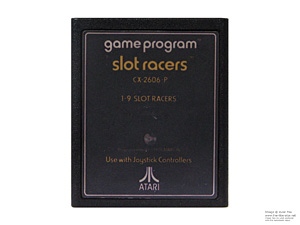 Atari 2600 Slot Racers Text Label Game Cartridge PAL