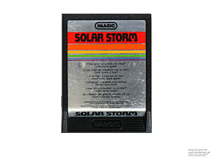 Atari 2600 Solar Storm Imagic Text Label Game Cartridge PAL
