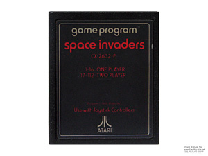 Atari 2600 space invaders Text Label Game Cartridge PAL