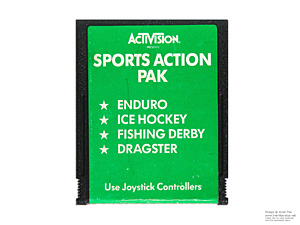 Atari 2600 Sports Action Pak Green HES Game Cartridge PAL