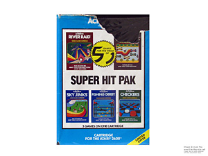 Box for Atari 2600 Super Hit Pak Blue HES Box for Atari 2600 Super Hit Pak Blue HES