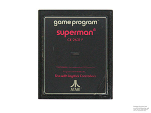 Atari 2600 Superman Text Label Game Cartridge PAL