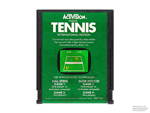 Atari 2600 Tennis International Edition Game Cartridge PAL