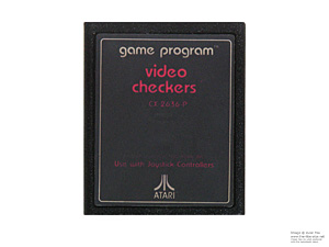 Atari 2600 Video Checkers Text Label Game Cartridge PAL Atari 2600 Video Checkers Text Label Game Cartridge PAL