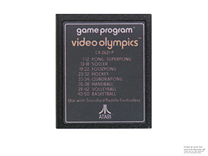 Atari 2600 Video Olympics Text Label Game Cartridge PAL