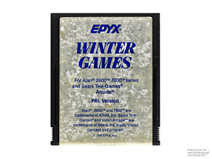 Atari 2600 Winter Games HES White Label Game Cartridge PAL