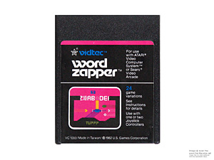Atari 2600 Word Zapper Vidtec Game Cartridge NTSC Atari 2600 Word Zapper Vidtec Game Cartridge NTSC