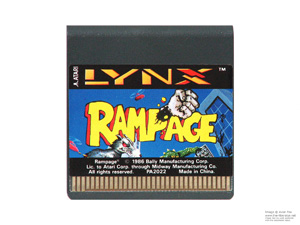 Atari Lynx Rampage Game Cartridge