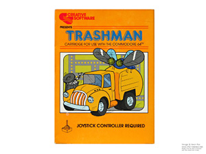 Box for Commodore 64 Trashman White Sticker Box for Commodore 64 Trashman White Sticker