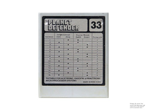 Hanimex Radofin Planet Defender Game Cartridge