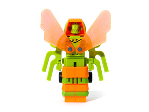 Bee Bot Bug Bots Buddy L Green Body with Orange Head in Robot Mode