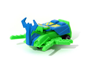 Dragon Drone Bug Bots Buddy L Green Body with Blue Horn in Insect Mode