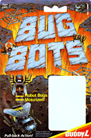 Cardback / Backing Card for Dragon Drone Bug Bots Buddy L Black Body with Grey Horn