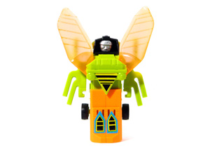 Galactic Creeper Bug Bots Buddy L Green Body with Black Head in Robot Mode