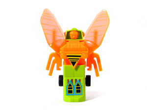 Galactic Creeper Bug Bots Buddy L Orange Body with Green Head in Robot Mode
