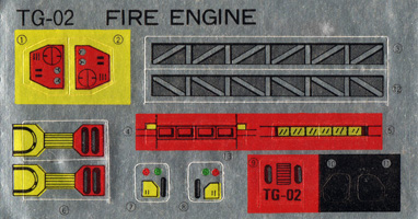 Stickers Sheet for Fire Engine TG-02 Bootleg