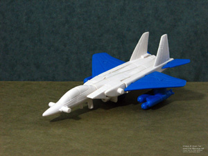 Convertors Flexibot Blue Angel with Blue Wings in Jet Fighter Mode