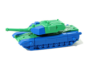 Convertors Flexibot Thunder with Blue Tracks in M1 Abrams Tank Mode