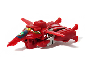 Convertors Zark in Red VF-1 Valkyrie Mode / Veritech / "Spaceship" Mode