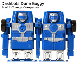 Dune Buggy Dashbots Sculpt Change Comparision