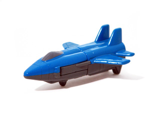 Gobots Sky Fly Wendy's Promotional Premium Toy in Blue Jet Mode