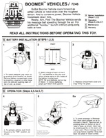 Instructions Sheet for Gobots Boomer Blast