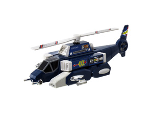 Jet Heli Helicopter Zenmai Kahen Winch Robo / Robo Machine / Machine Men by Bandai in Blue Helicopter Mode